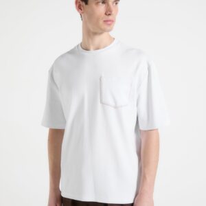 Whipstitch Pocket T-Shirt - White