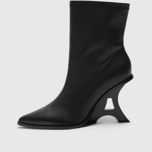 L'Eiffel Heeled Leather Boot - Midnight