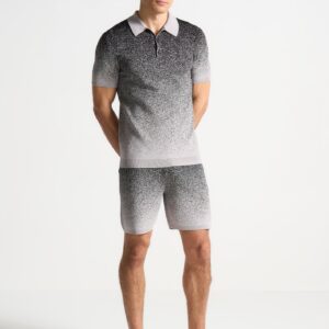 Ombré Knit Shorts - Grey/Black