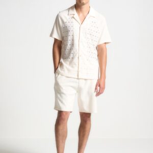 Textured Shorts - Cream